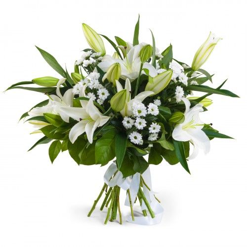 Букет из лилий и хризантем - crocus-flowers38.ru
