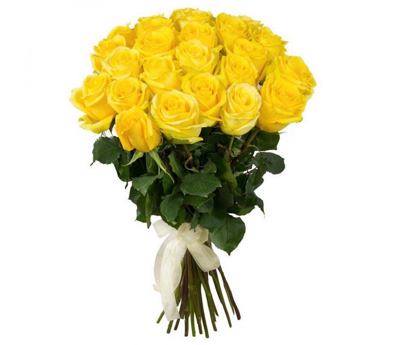 Букет 29 желтых роз - Искра - crocus-flowers38.ru