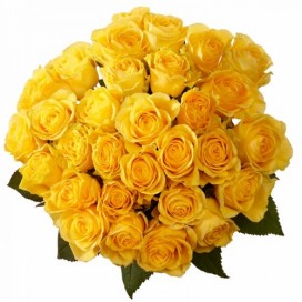 Букет 29 желтых роз - Искра