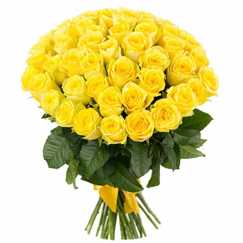 Букет 51 желтая роза - Праздник - crocus-flowers38.ru