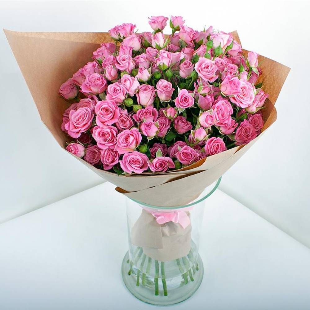 Букет из 19 кустовых роз - crocus-flowers38.ru